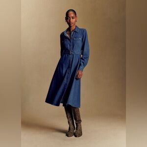 NWT Sezane Cotton Denim Dress